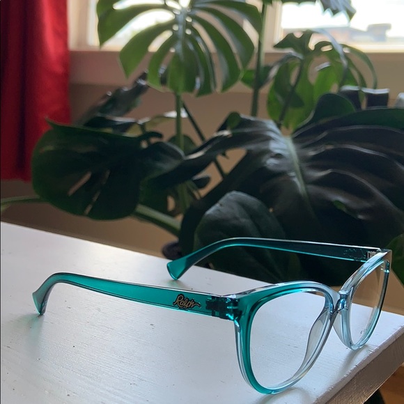 Ralph Lauren Cat-Eye Teal Blue Glasses Frames - Picture 9 of 14